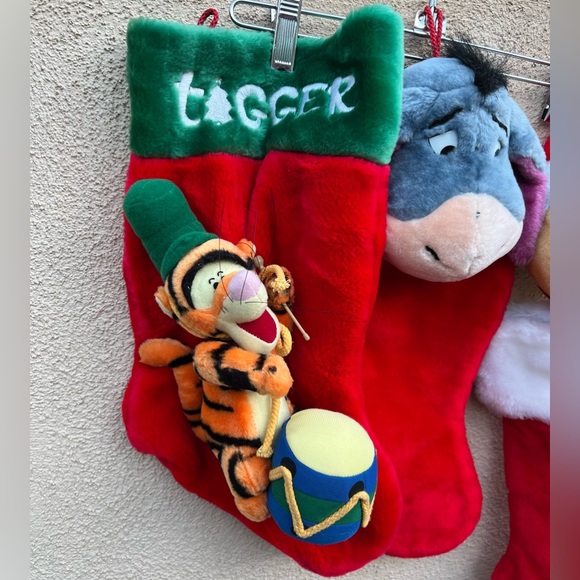 Disney Winnie The Pooh Eeyore Tigger Plush Christmas Holiday Stocking 3D - Picture 5 of 6